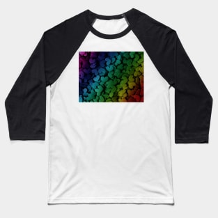 Rainbow Hearts Pattern Baseball T-Shirt